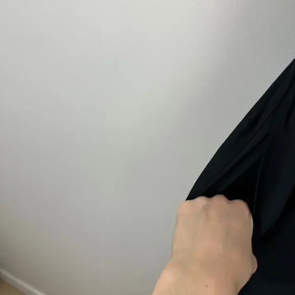 J.Crew Fitted Knit Mockneck Dress Poplin A Line Skirt Black Minimalist XXS NWT - Picture 11 of 12